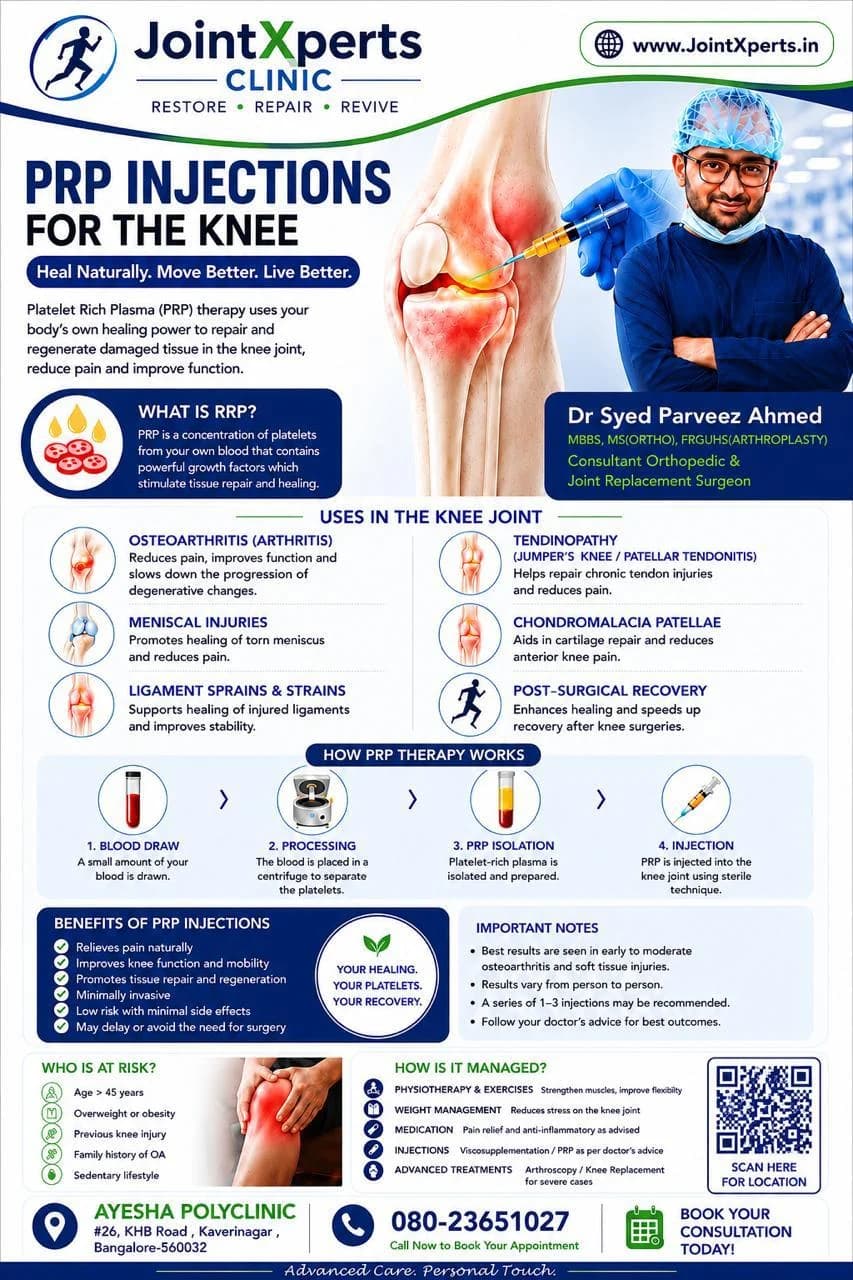 Platelet-Rich Plasma (PRP) Injections: Advanced Healing for Joints